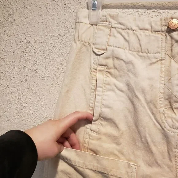 BDG Urban Outfitters Jean Joggers Womens Size S-P Cream Retro 90s Cargo Pocket - Picture 5 of 12